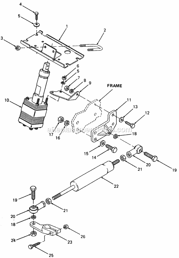 Steering Mounting Diagram and Parts List for 1882 800000-821059, 140-721-100, 141-721-100 Cub Cadet Lawn Tractor